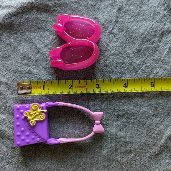 Disney Fancy Nancy Doll Minnie Shoes Purse Replacement Set 8" Pink Purple Set 2p - Picture 6 of 12